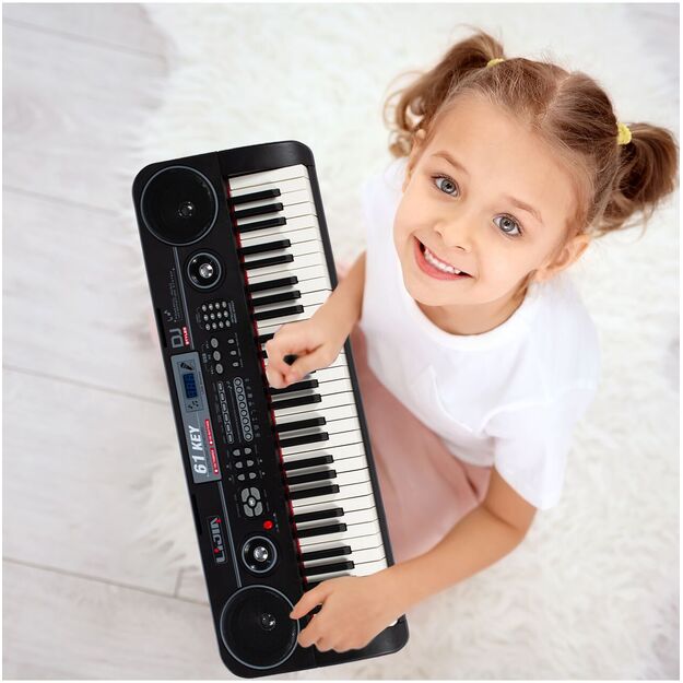 Didelis vaikiškas pianinas su mikrofonu, 61 klavišas 6