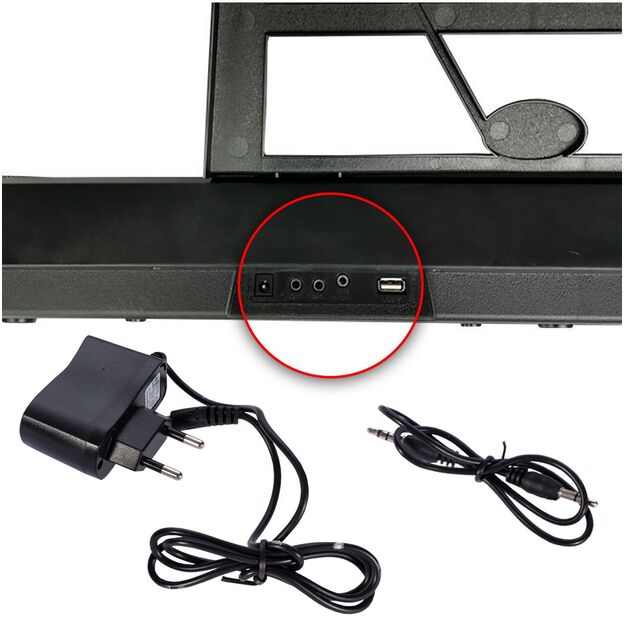 Didelis vaikiškas pianinas su mikrofonu, 61 klavišas 13