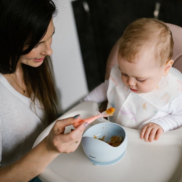 Babyono lėkštutė silikoninė neslystanti mėlyna