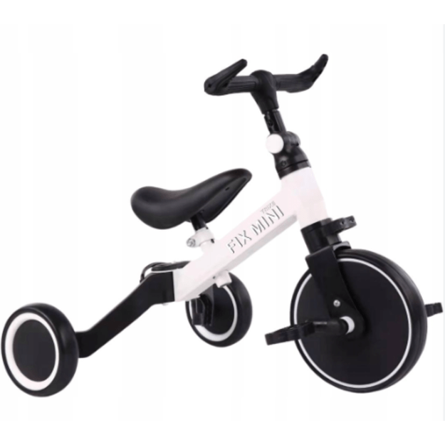 Trike Fix Mini krosinis triratukas 3in1 su pedalais, baltas