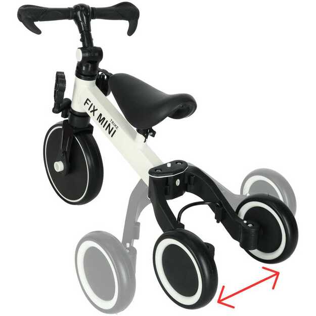 Trike Fix Mini krosinis triratukas 3in1 su pedalais, baltas