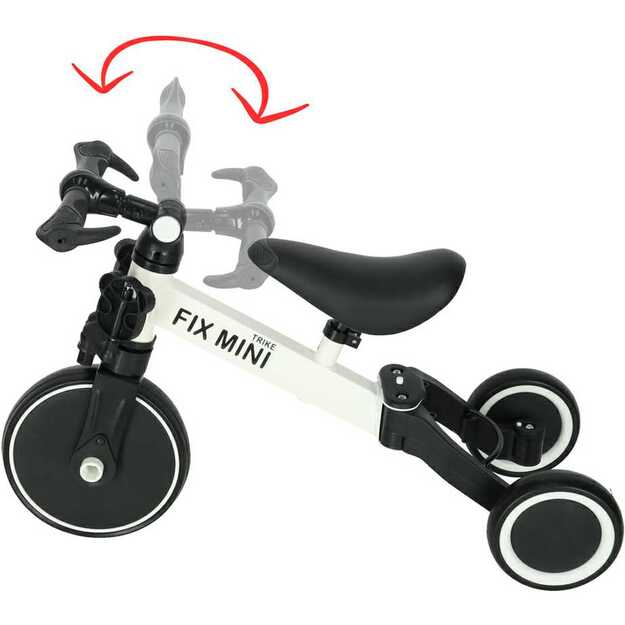 Trike Fix Mini krosinis triratukas 3in1 su pedalais, baltas