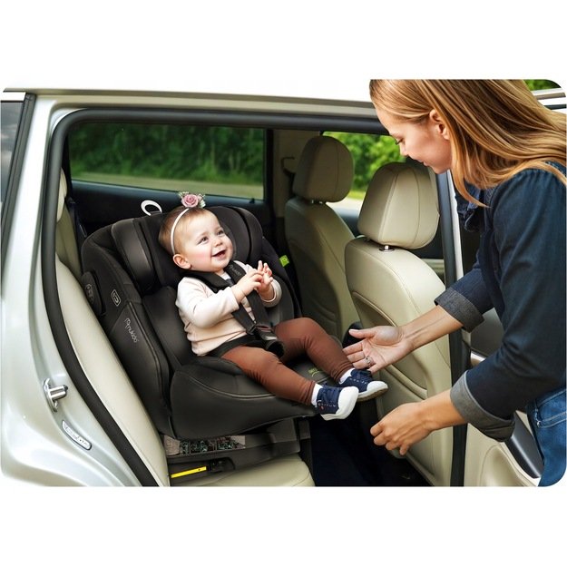 Nukido Aero Line autokėdutė juoda 0-36kg ISOFIX