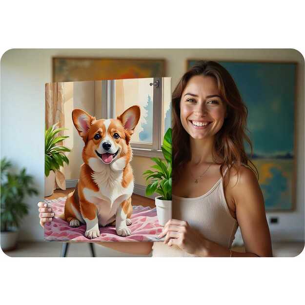 Paveikslas tapybai pagal skaičius 40x50 cm Massido Corgi šuo 6