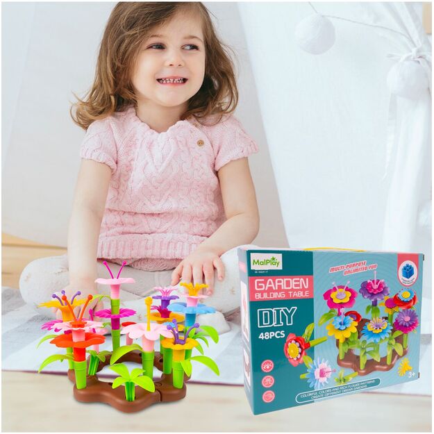 Konstruktorius gėlės, 48 vnt, 2