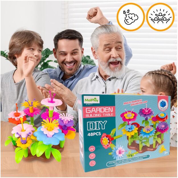 Konstruktorius gėlės, 48 vnt, 9