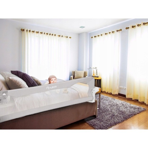 Apsauginis turėklas lovai Nukido 180 x 42 x 35 cm, pilkos spalvos 2