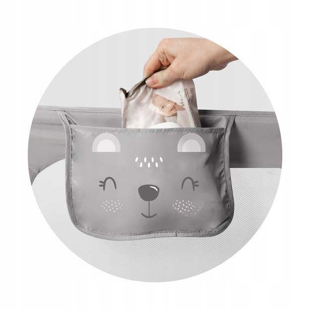 Apsauginis turėklas lovai Nukido 180 x 42 x 35 cm, pilkos spalvos 5