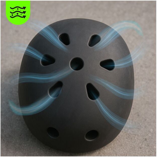 Vaikiškas dviračio šalmas, reguliuojamas, 48–54 cm, juodas 4