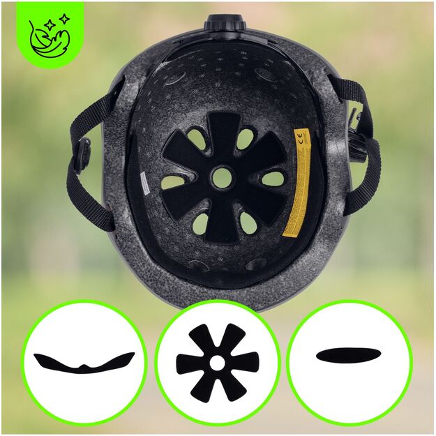 Vaikiškas dviračio šalmas, reguliuojamas, 48–54 cm, juodas 11