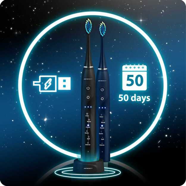 Berdsen Galaxy Duo sonic dantų šepetėlių rinkinys iš 2 vnt 12