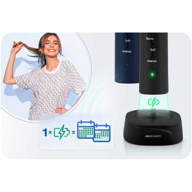 Berdsen Galaxy Duo sonic dantų šepetėlių rinkinys iš 2 vnt 9