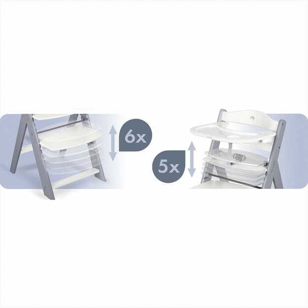 NUKIDO Nelo Medinė sulankstoma maitinimo kėdutė su reguliuojamais dirželiais 7