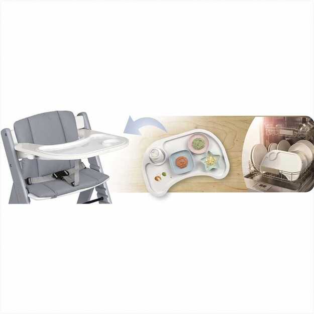 NUKIDO Nelo Medinė sulankstoma maitinimo kėdutė su reguliuojamais dirželiais 13