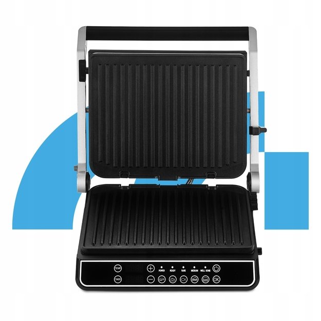 Didelis sumuštinių kepimo grilis, elektrinis sulankstomas skrudintuvas, „Panini“, 2500 W 11