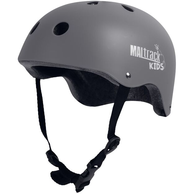 Vaikiškas dviratininko šalmas, reguliuojamas, 48–54 cm, pilkas 3