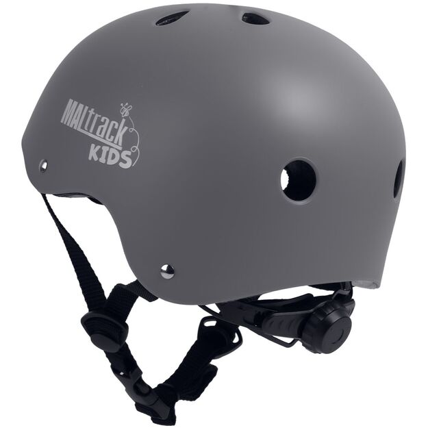 Vaikiškas dviratininko šalmas, reguliuojamas, 48–54 cm, pilkas 6