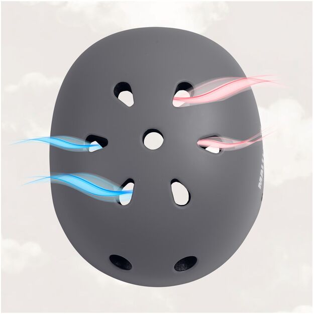 Vaikiškas dviratininko šalmas, reguliuojamas, 48–54 cm, pilkas 10