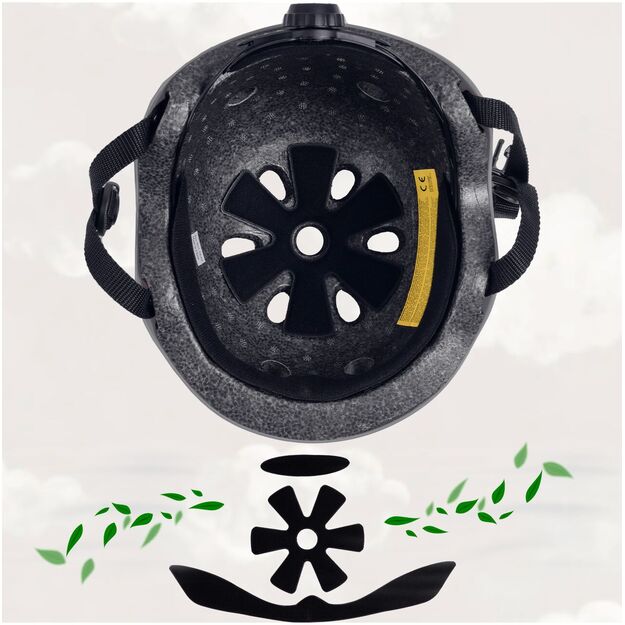 Vaikiškas dviratininko šalmas, reguliuojamas, 48–54 cm, pilkas 9