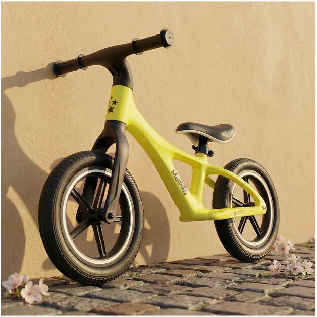 Balansinis dviratis vaikams nuo 2 metų, 12 colių, PU ratai, lengvi, 3,4 kg, „Nylu Lemon“ 4