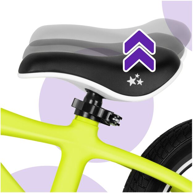 Balansinis dviratis vaikams nuo 2 metų, 12 colių, PU ratai, lengvi, 3,4 kg, „Nylu Lemon“ 1