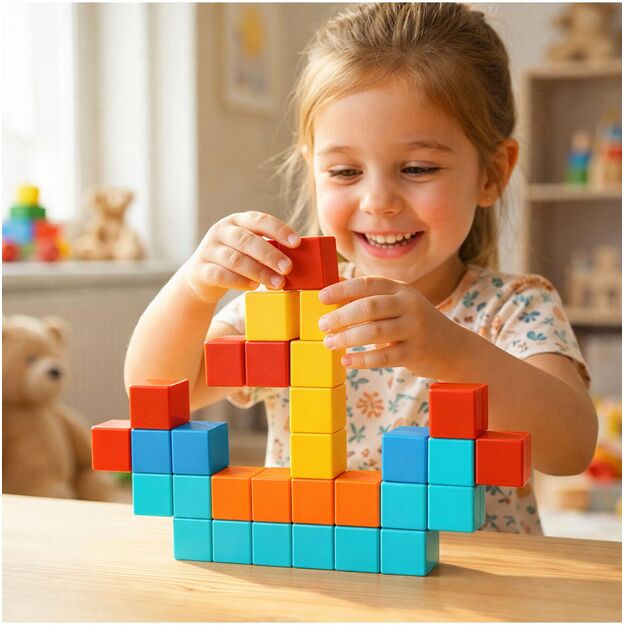 Magnetinis kubelių konstruktorius, 68 vnt. 3