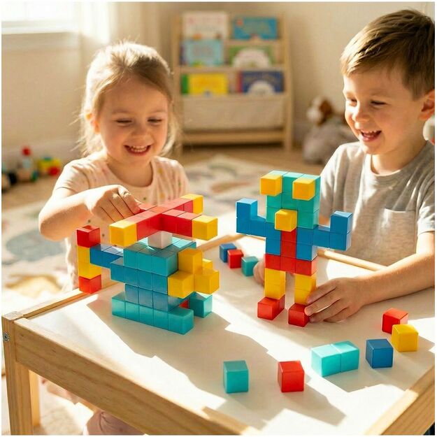 Magnetinis kubelių konstruktorius, 68 vnt. 4