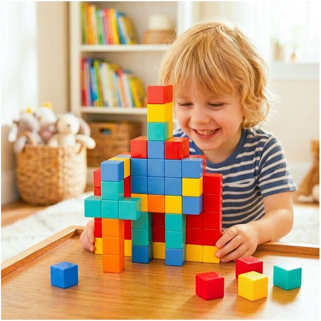 Magnetinis kubelių konstruktorius, 68 vnt. 5