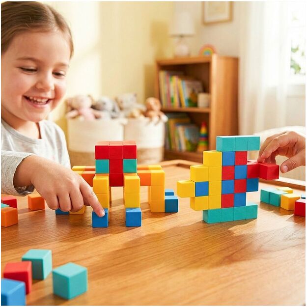 Magnetinis kubelių konstruktorius, 68 vnt. 6