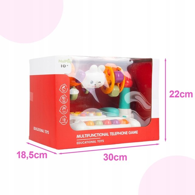 Lavinamasis žaislas barškantis telefonas kūdikiams Triušiukas 3
