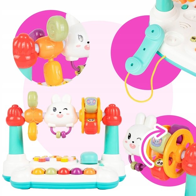 Lavinamasis žaislas barškantis telefonas kūdikiams Triušiukas 6