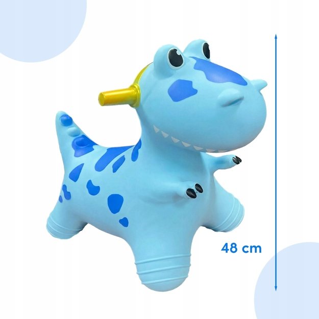 Pripučiamas guminis šokliukas Dinozauras su pompa, 48 cm 2