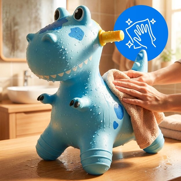 Pripučiamas guminis šokliukas Dinozauras su pompa, 48 cm 8