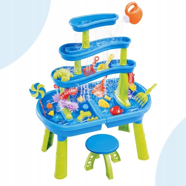 Smėlio ir vandens žaidimų stalas su priedais, 46 el. 1