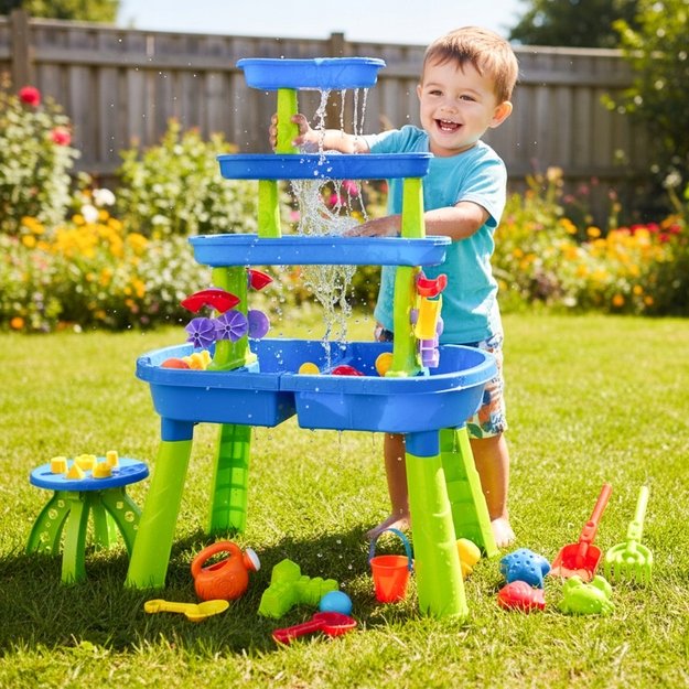 Smėlio ir vandens žaidimų stalas su priedais, 46 el. 7