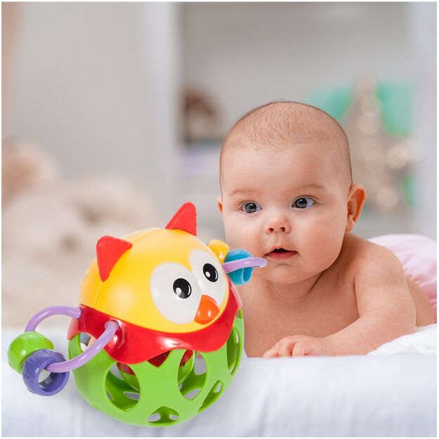 Minkštas barškutis kramtukas kūdikiams  Pelėda 2