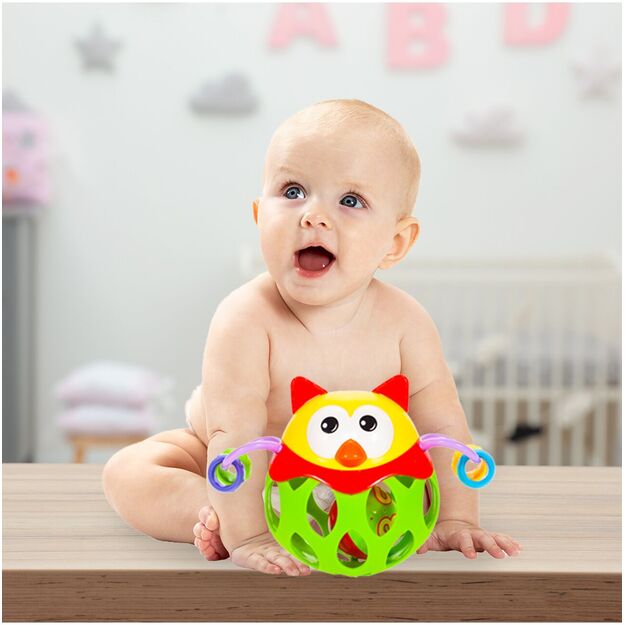 Minkštas barškutis kramtukas kūdikiams  Pelėda 6