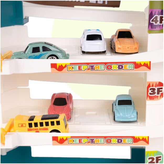 Žaislinė automobilių stovėjimo aikštelė Dinozauras, 6 automobiliai 1