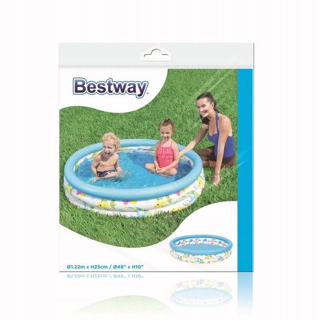 Pripučiamas baseinas Bestway, 102x25 cm, be filtro