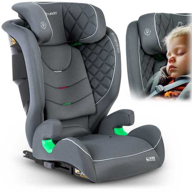 Automobilinė kėdutė Nukido Louis pilka 15-36 kg ISOFIX