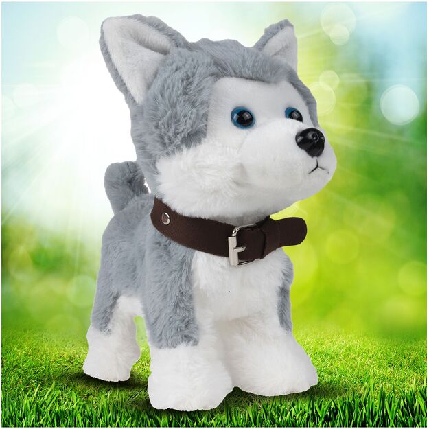 Minkštas žaislas Husky šuniukas valdomas nuotoliniu pulteliu, balsu ir lietimu 8