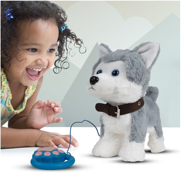 Minkštas žaislas Husky šuniukas valdomas nuotoliniu pulteliu, balsu ir lietimu 10