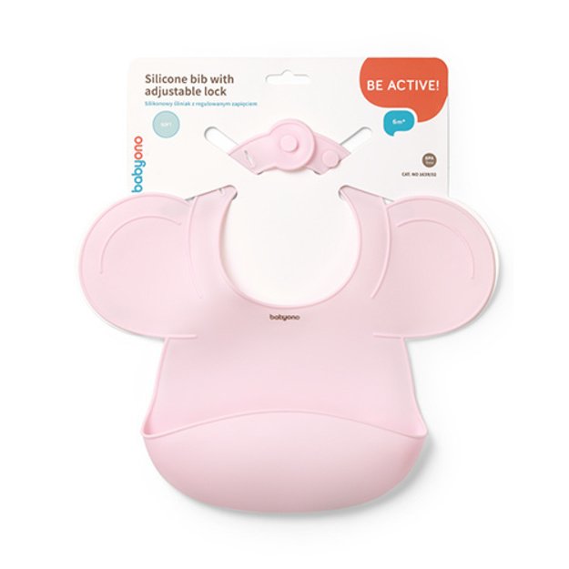 Silikoninis seilinukas BabyOno 1639/02 rožinė