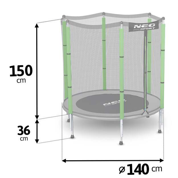 Vaikiškas batutas „Neo-Sport“ 140 cm	