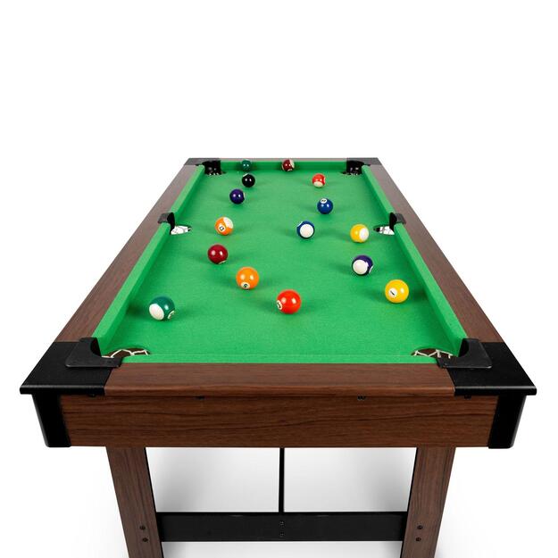 9 Neo-Sport Biliardo stalas 122 x 61 x 76 cm NS-807 tamsiai rudas