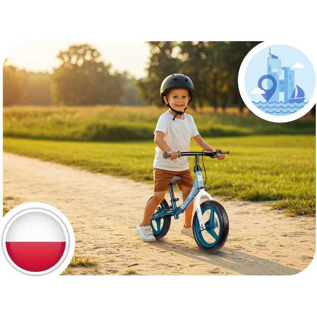 Ricokids „Fun Adventure“ vaikiškas balansinis dviratis 8