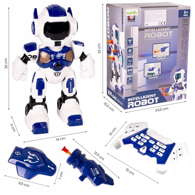 Nuotoliniu būdu valdomas išmanusis robotas su šaudymo ir programavimo funkcija 5