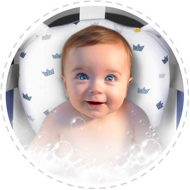 Ricokids kūdikio vonios pagalvėlė - įdėklas, mėlyna ir balta 4