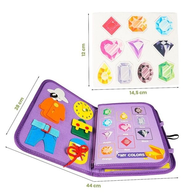 Montessori manipuliacinė lavinamoji veiklos knyga - lagaminas 4