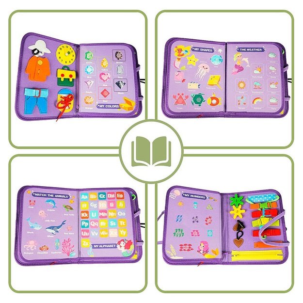 Montessori manipuliacinė lavinamoji veiklos knyga - lagaminas 8